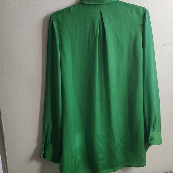 Philip Lim x Target Bright Green 🌞 Button up Top - Picture 2 of 11